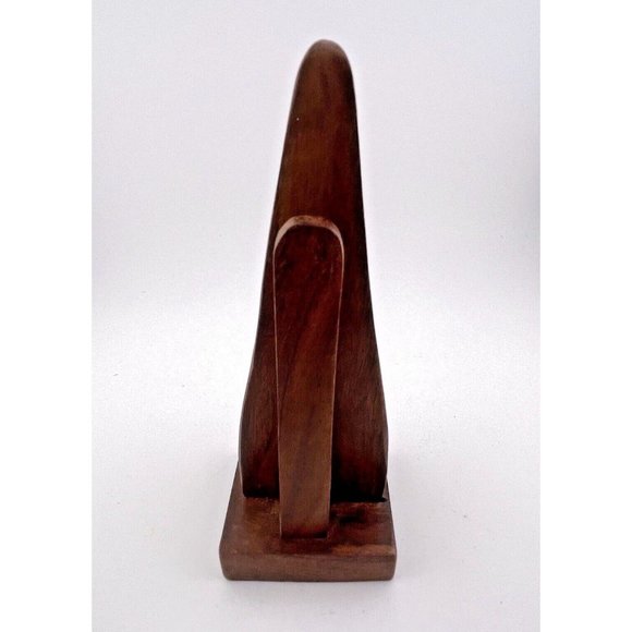 Wooden Eye Glasses Holder Stand Hand Carved Desk Organizer Shape Of Nose 6 Inch - Picture 3 of 9